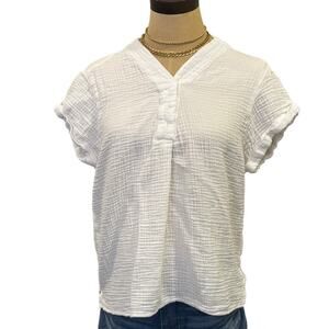GAP White  Casual Loose Fit Top shirt Bouse Women size S